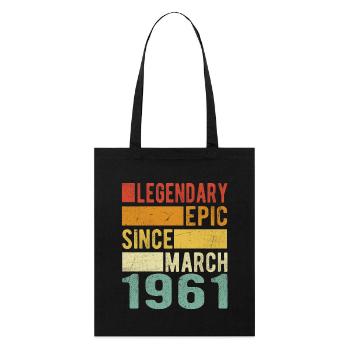 Anniversaire Mars 1961 Épopée légendaire - Tote bag bio Stanley/Stella - noir - Devant