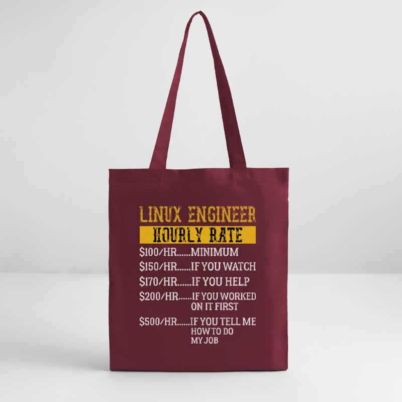 Linux Engineer Hourly Rate Mechanic Labor rate Stanley/Stella Organic Tote Bag
