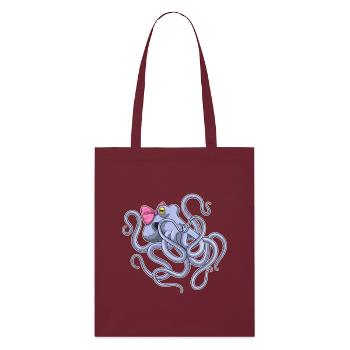 Boucle de pieuvre - Tote bag bio Stanley/Stella - bordeaux - Devant