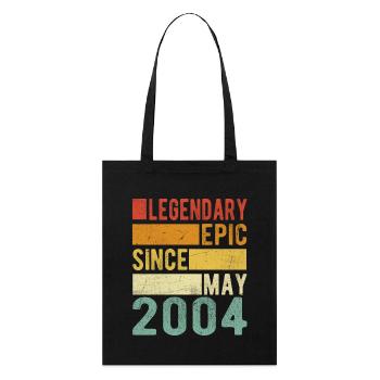 Anniversaire Mai 2004 Épopée légendaire - Tote bag bio Stanley/Stella - noir - Devant