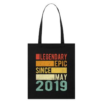 Anniversaire Mai 2019 Épopée légendaire - Tote bag bio Stanley/Stella - noir - Devant