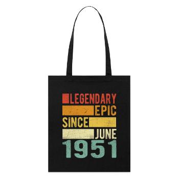 Anniversaire Juin 1951 Épopée légendaire - Tote bag bio Stanley/Stella - noir - Devant