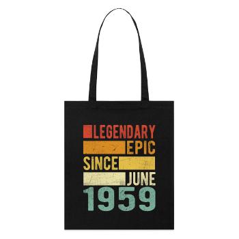 Anniversaire Juin 1959 Épopée légendaire - Tote bag bio Stanley/Stella - noir - Devant
