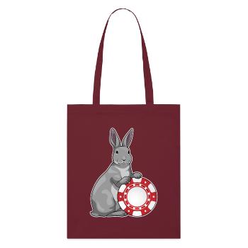 Bunny Poker Jetons de poker - Tote bag bio Stanley/Stella - bordeaux - Devant