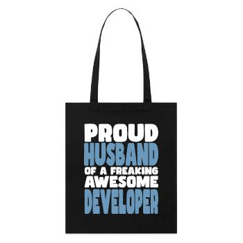 Fière épouse d’un sacré bon - Tote bag bio Stanley/Stella - noir - Devant