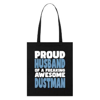 Fière épouse d’un sacré bon éboueur - Tote bag bio Stanley/Stella - noir - Devant