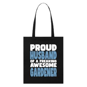 Fière épouse d’un sacré bon jardinier - Tote bag bio Stanley/Stella - noir - Devant