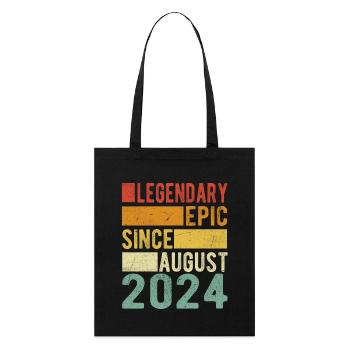 Anniversaire août 2024 Épopée légendaire - Tote bag bio Stanley/Stella - noir - Devant