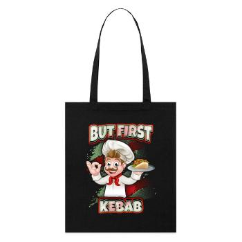 Drôle de Kebab Dicton, Kebab Chef, Döner Kebap - Tote bag bio Stanley/Stella - noir - Devant