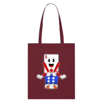 Poker Poker Jetons Cartes de poker - Tote bag bio Stanley/Stella - bordeaux - Devant