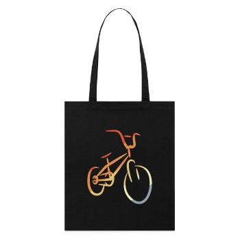Retro BMX Zeichnung - Stanley/Stella Bio-Stoffbeutel - Schwarz - Vorne