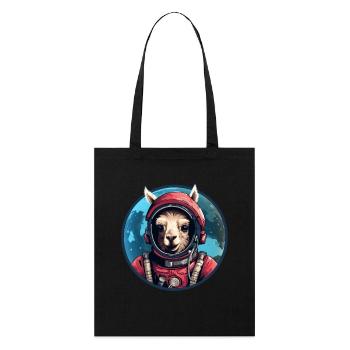L’astronaute Lama - Tote bag bio Stanley/Stella - noir - Devant