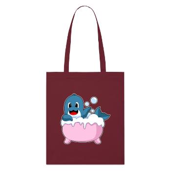 Baignoire dauphin - Tote bag bio Stanley/Stella - bordeaux - Devant