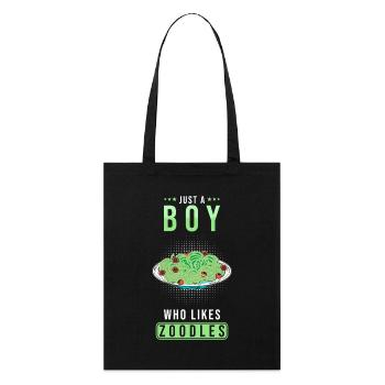 Zoodles Zucchini Pasta Saying - Stanley/Stella Organic Tote Bag - black - Front