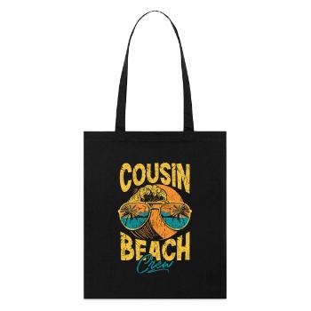 Cousin Strand-Crew - Stanley/Stella Bio-Stoffbeutel - Schwarz - Vorne