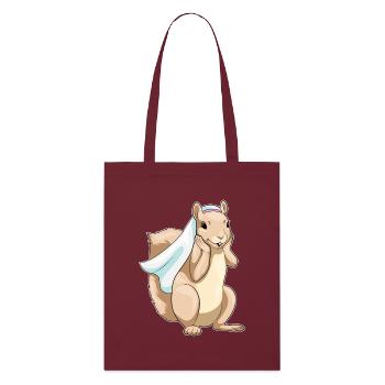 Écureuil mariée voile mariage - Tote bag bio Stanley/Stella - bordeaux - Devant