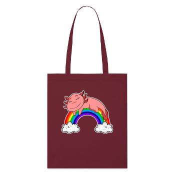 Axolotl Motif Enfants Rainbow Sleeping - Tote bag bio Stanley/Stella - bordeaux - Devant