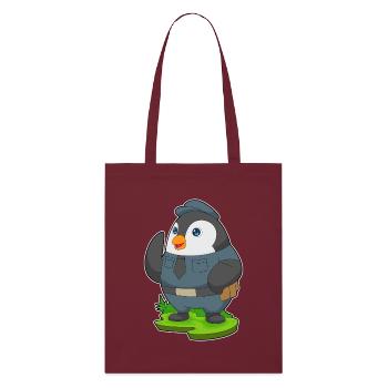 Pingouin Policier Police - Tote bag bio Stanley/Stella - bordeaux - Devant