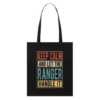 Cadeau rétro Ranger - Tote bag bio Stanley/Stella - noir - Devant