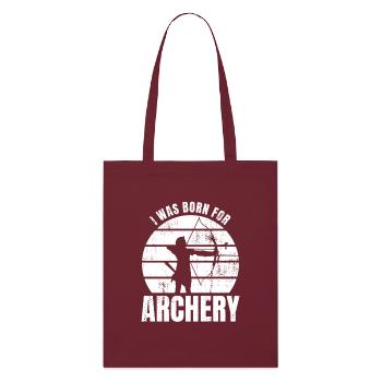 Funny Archery Joke - Stanley/Stella Organic Tote Bag - burgundy - Front