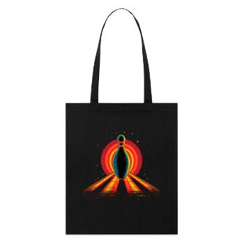 Oldschool Bowling - Stanley/Stella Organic Tote Bag - black - Front