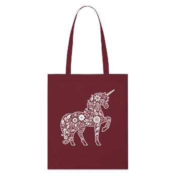 Fantaisie Licorne Chevaux Fans Licorne Amoureux - Tote bag bio Stanley/Stella - bordeaux - Devant