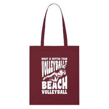 Beachvolleyballer Witz - Stanley/Stella Bio-Stoffbeutel - Burgunderrot - Vorne