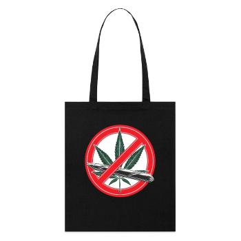 Cannabis Marijuana Prohibition Sign - Stanley/Stella Organic Tote Bag - black - Front