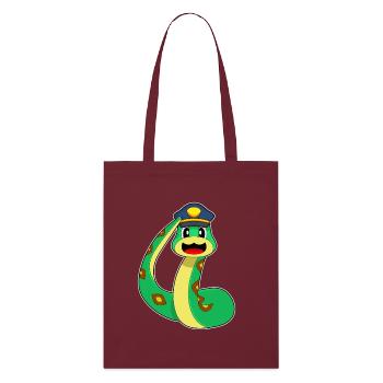 Serpent Policier Police - Tote bag bio Stanley/Stella - bordeaux - Devant