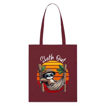 Paresseux Vacances Hamac Détente Plaisir - Tote bag bio Stanley/Stella - bordeaux - Devant