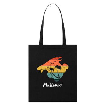 Mallorca Urlaub Balearen retro vintage Design - Stanley/Stella Bio-Stoffbeutel - Schwarz - Vorne