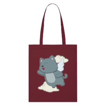 Ailes d’ange chat - Tote bag bio Stanley/Stella - bordeaux - Devant