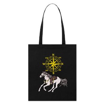 Compass Horse Horse Adventure Wind Rose Riding - Stanley/Stella Organic Tote Bag - black - Front
