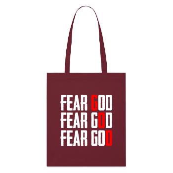 Fear God - Stanley/Stella Bio-Stoffbeutel - Burgunderrot - Vorne