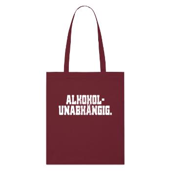 Sans alcool Sobre Straight Edge Sans alcool - Tote bag bio Stanley/Stella - bordeaux - Devant