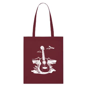 Ukulele Skizze - Stanley/Stella Bio-Stoffbeutel - Burgunderrot - Vorne