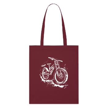 Dessin de vététiste - Tote bag bio Stanley/Stella - bordeaux - Devant