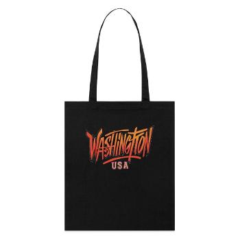 Washington USA Souvenir für Reisende - Stanley/Stella Bio-Stoffbeutel - Schwarz - Vorne