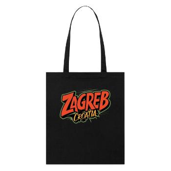Zagreb, Croatie, Souvenir - Tote bag bio Stanley/Stella - noir - Devant