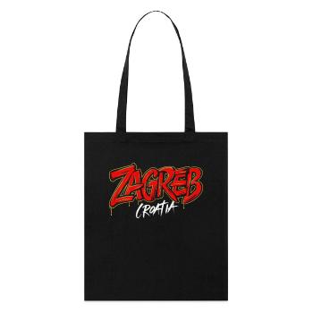 Zagreb, Croatie, Souvenir - Tote bag bio Stanley/Stella - noir - Devant
