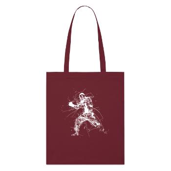 Kickboxing Drawing - Stanley/Stella Organic Tote Bag - burgundy - Front