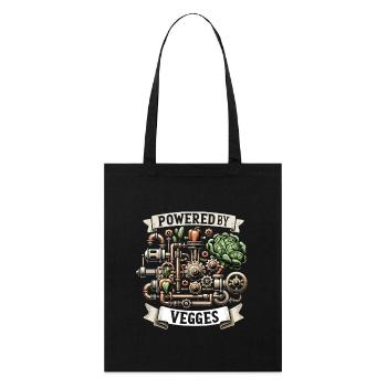Veganer Vegetarier Steampunk Gemüse Geschenk - Stanley/Stella Bio-Stoffbeutel - Schwarz - Vorne