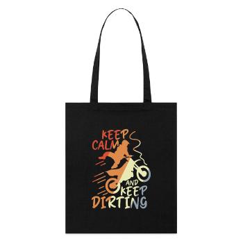 Keep Calm and Keep Dirting - Stanley/Stella Bio-Stoffbeutel - Schwarz - Vorne