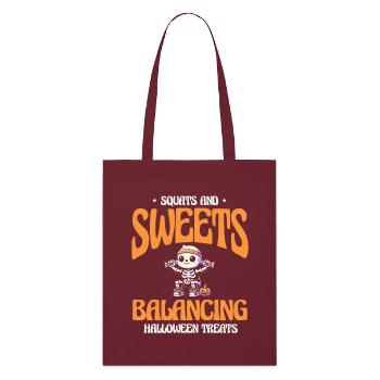 Squats Candy Balance Halloween - Stanley/Stella Organic Tote Bag - burgundy - Front
