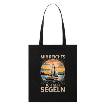 J’en ai marre je vais naviguer voilier rétro skipper - Tote bag bio Stanley/Stella - noir - Devant