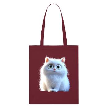 Chat Angora Blanc Chat Angora Chats Angora Mignons - Tote bag bio Stanley/Stella - bordeaux - Devant