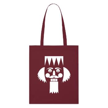 Nutcracker Christmas Symbol Xmas Advent - Stanley/Stella Organic Tote Bag - burgundy - Front