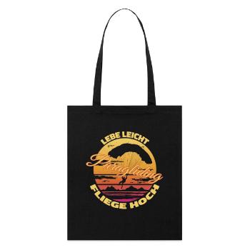 Live light, fly high - Stanley/Stella Organic Tote Bag - black - Front