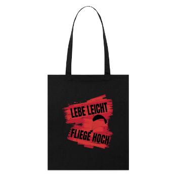 Live light, fly high - Stanley/Stella Organic Tote Bag - black - Front