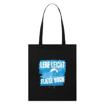 Live light, fly high - Stanley/Stella Organic Tote Bag - black - Front